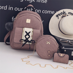 Leather Bag Suit, three piece (Pink)