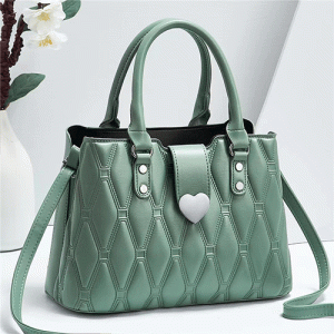 Leather Handbag, soft surface (Green)