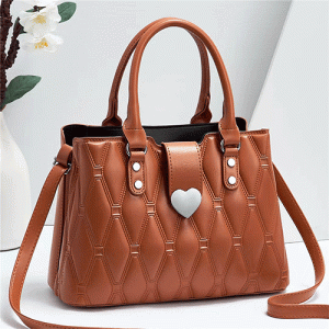 Leather Handbag, soft surface (Earth Yellow)