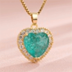 Elegant Artistic Heart Shape 18K Gold Plated Pendant Necklace